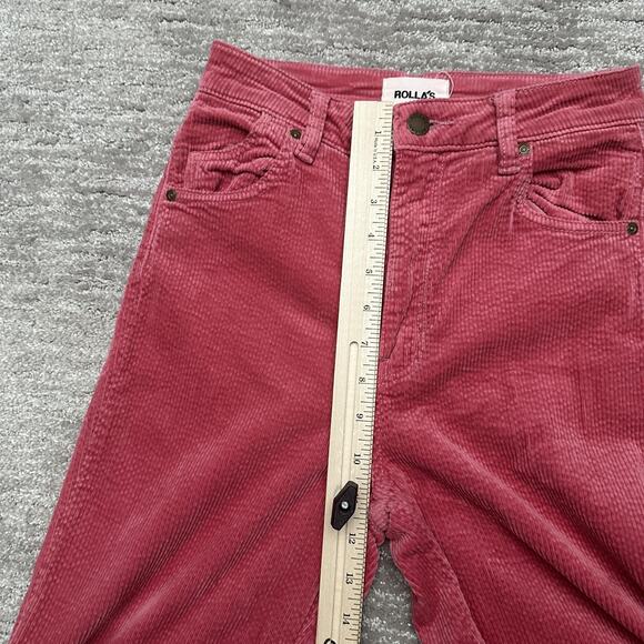 Rolla's Pants Womens 27 Pink Eastcoast Flare High Rise Corduroy Boho Bell Bottom - Picture 11 of 13
